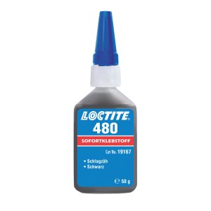 LOCTITE 480 цианоакрилат, армований каучуком, низької в'язкості, для металів і гуми